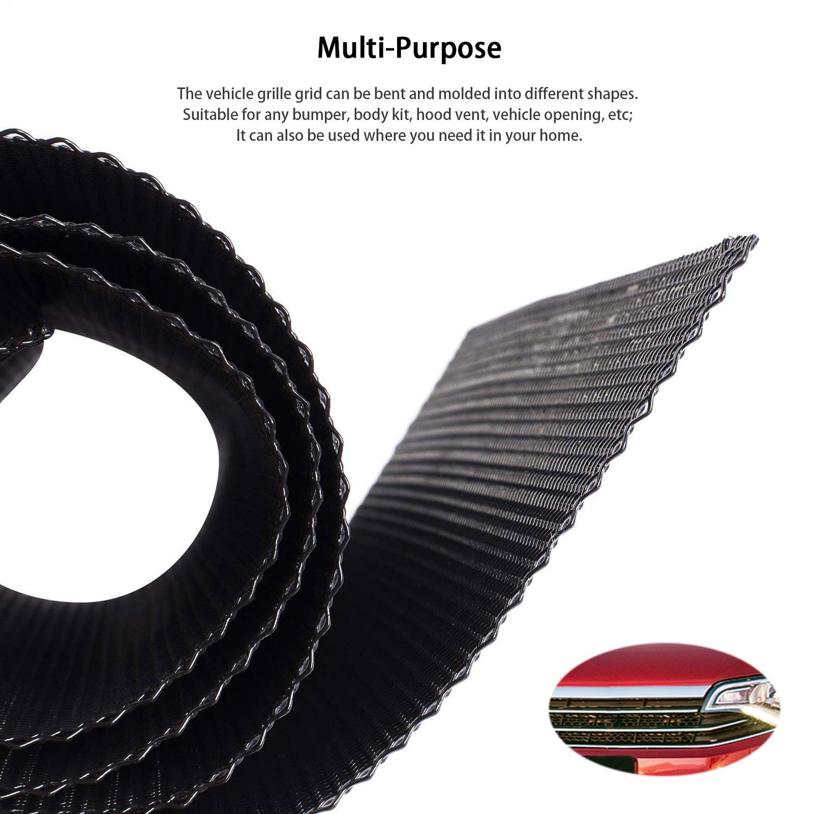 Universal Car Grill Mesh Hood  - Ventilation Grille Aluminum 评论和价格