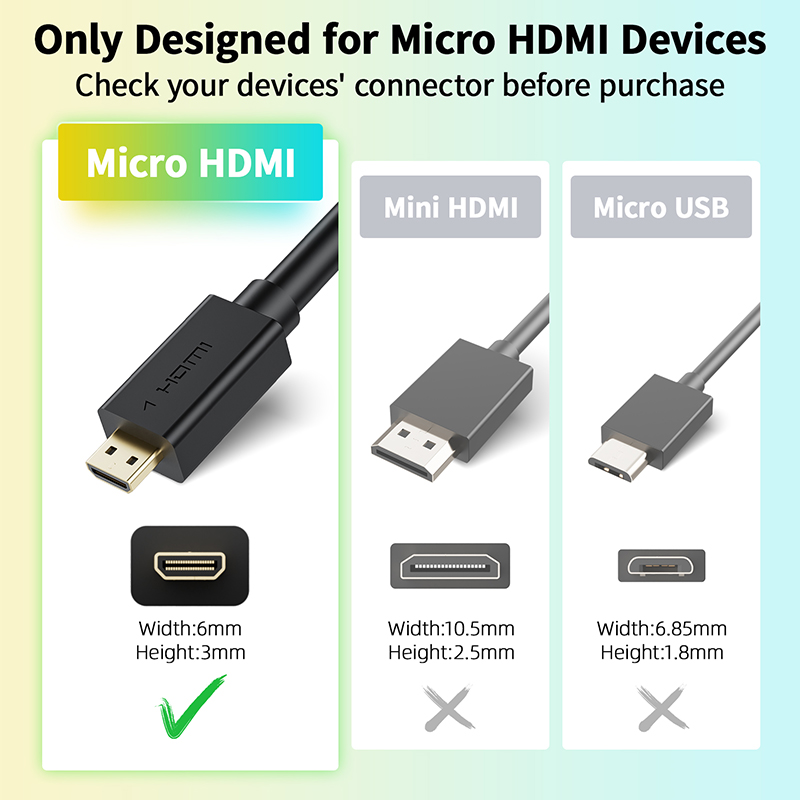 4K Micro HDMI to HDMI Cable Ad - Mdi Cable 评论和价格