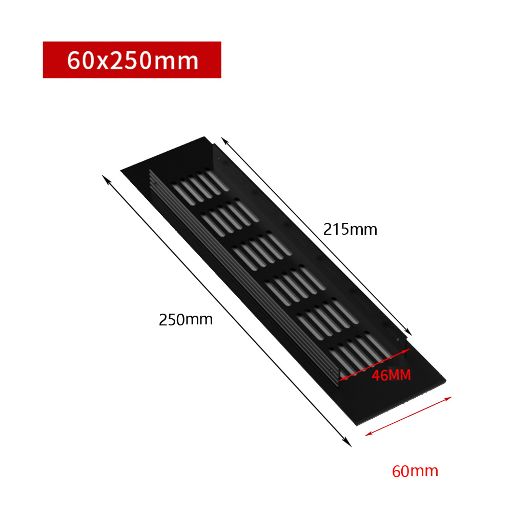 60mm Aluminium Rectangular Cab - Ventilation Grille Aluminum 评论和价格