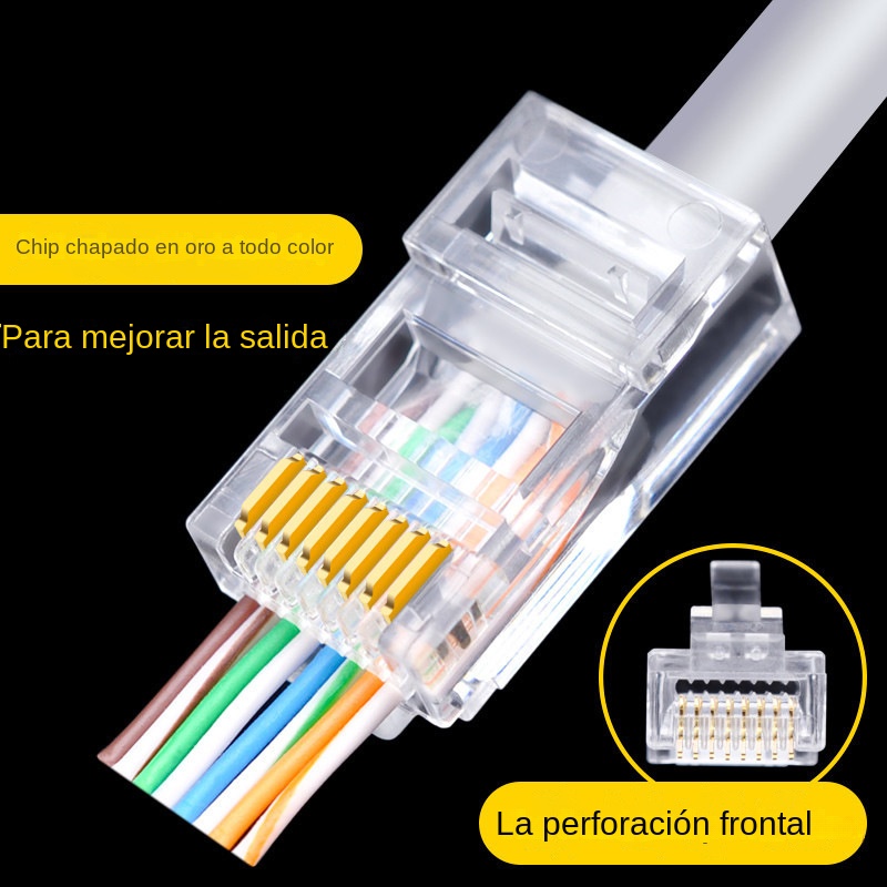 100pcs RJ45 Cat6 Cat5e Pass Th - Rj45 Jack 评论和价格