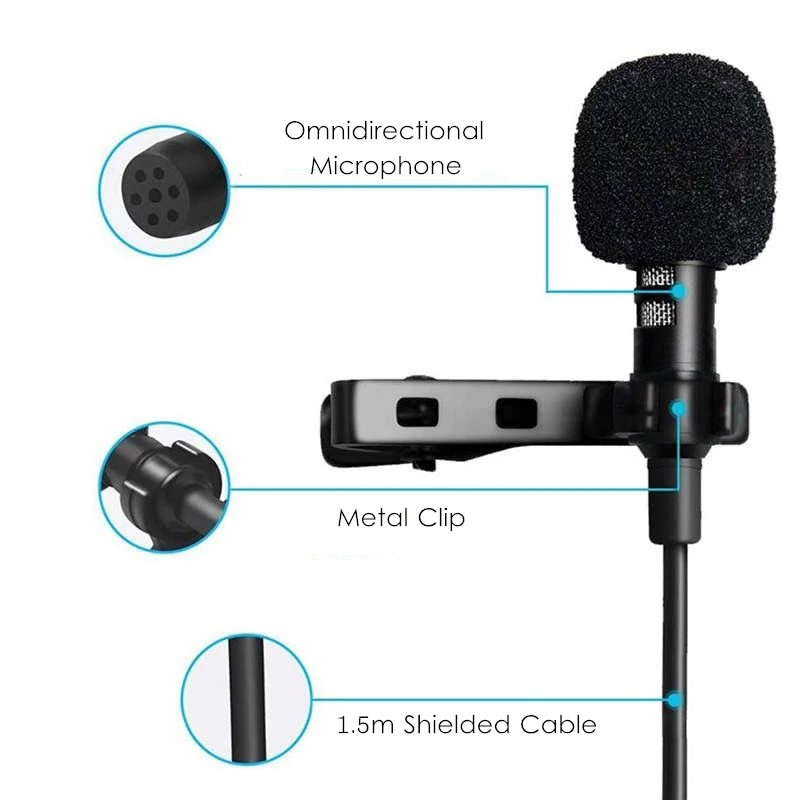 1.5m Mini Portable Lavalier Mi - Microphone Capsule 评论和价格